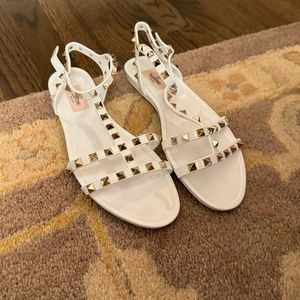 Valentino Rockstud Accents Rubber Gladiator Sandals